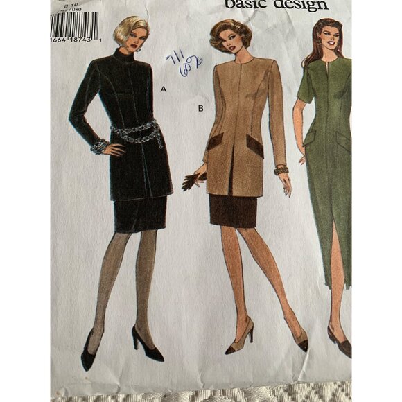 Vogue Misses Dress Tunic Skirt Sewing Pattern 1288 Sz 8 - 10 - Uncut - Picture 2 of 9
